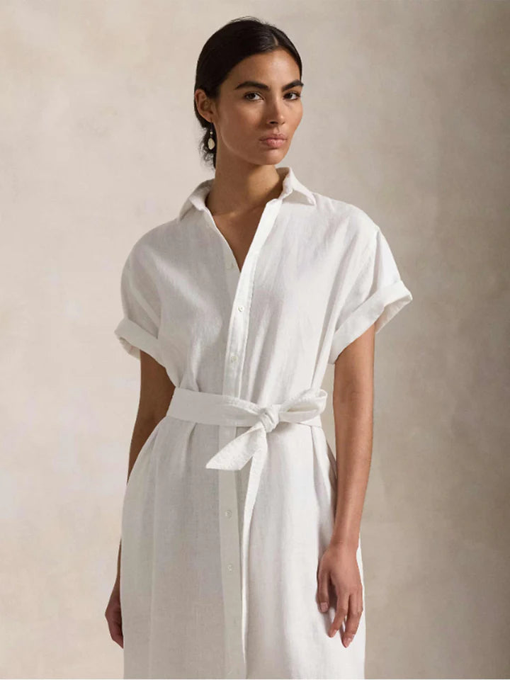 Hemdblusenkleid aus Leinen